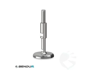 Stelvoet hygi&euml;nisch met machinaal bewerkte voet basis - &Oslash;80