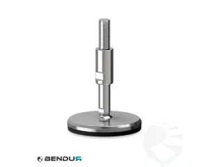 Stelvoet hygi&euml;nisch met machinaal bewerkte voet basis - &Oslash;125 + ar