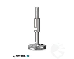 Stelvoet hygi&euml;nisch met machinaal bewerkte voet basis - &Oslash;80