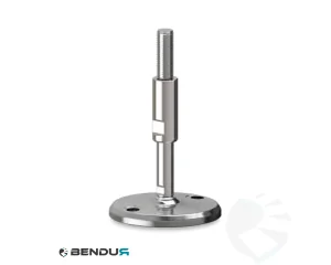 Stelvoet hygi&euml;nisch met machinaal bewerkte voet basis - &Oslash;105