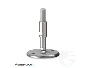 Stelvoet hygi&euml;nisch met machinaal bewerkte voet basis - &Oslash;125