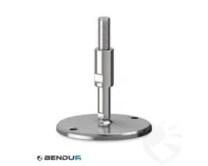 Stelvoet hygi&euml;nisch met machinaal bewerkte voet basis - &Oslash;150