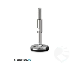 Leveling foot hygienic with machined baseplate - &Oslash;80 + ar