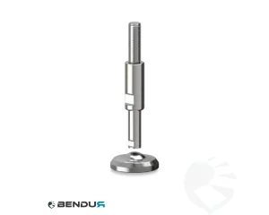 Stelvoet hygi&euml;nisch met machinaal bewerkte voet basis - &Oslash;60