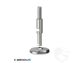 Stelvoet hygi&euml;nisch met machinaal bewerkte voet basis - &Oslash;80