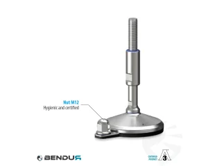 Stelvoet hygi&euml;nisch gecertificeerd met overgoten zd voet basis + fg - &Oslash;105 + ar