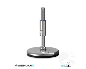 Stelvoet hygi&euml;nisch gecertificeerd met machinaal bewerkte zd voet basis - &Oslash;125 + ar