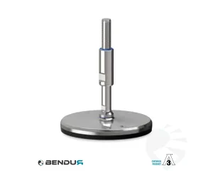 Stelvoet hygi&euml;nisch gecertificeerd met machinaal bewerkte zd voet basis - &Oslash;150 + ar