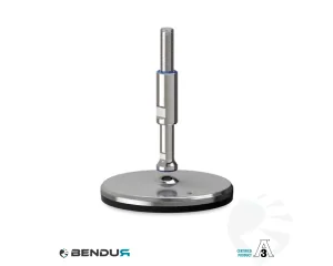 Stelvoet hygi&euml;nisch gecertificeerd met machinaal bewerkte zd voet basis - &Oslash;150 + ar