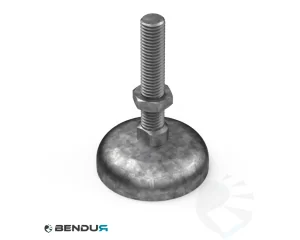 LEVELING FOOT - BELL FOOT BASE & FULLY THREADED ZPS SPINDLE - &Oslash;60 | M12x88