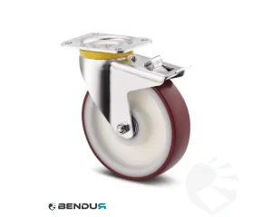 SWIVEL CASTOR HL-SERIE &Oslash;160 WITH PLATE - DOUBLE BREAK