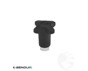 Kunststof ster knop &Oslash;50 h=55 - zwart