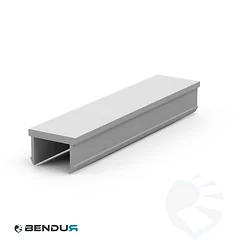 Plastic cover profile BSB pp - slot 10 | gray (ral 7035) - l=2m