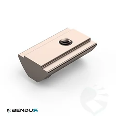 Indraaibare T-sleuf moer 13.5 x 7.2 zu ISB met veerbelaste kogel - sleuf 8 | 0.8 - rvs