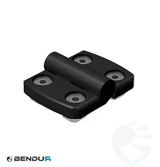 Plastic combi hinge none-detachable 30 + assembly set - slot 8 | 30x30
