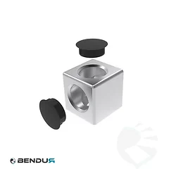 Aluminium kubus-verbinder 2D BSB - sleuf 8 | 30x30