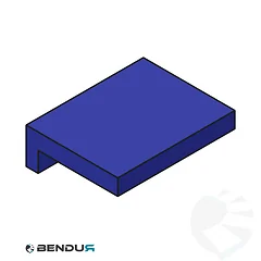 Kunststof extrusie L-profiel | 23x9 blauw UHMW-PE | l=60m