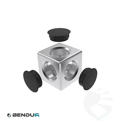 Aluminium kubus-verbinder 3D BSB - sleuf 8 | 30x30