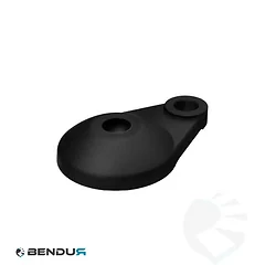 EXTENDED PLASTIC BASE FOR SWIVEL FEET - BALL JOINT 15 | &Oslash;59 - BLACK
