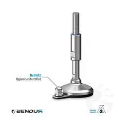 Stelvoet hygi&euml;nisch gecertificeerd met overgoten zd voet basis + fg - &Oslash;80 + ar