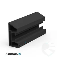 Aluminium side guide profile | 60x30 - Type 1 - Black