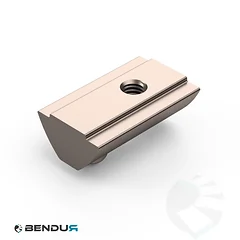 Indraaibare T-sleuf moer 13.4 x 7.6 zu ISB met veerbelaste kogel - sleuf 8 | 0.8 - rvs