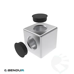 Aluminium kubus-verbinder 2D BSB - sleuf 10 | 45x45