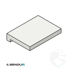 Kunststof extrusie L-profiel | 20x5 Ti-wit | l=60m