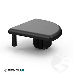 Plastic cover cap for BSB profile - slot 8 | 30x30 R25 - 90°