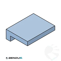 Kunststof extrusie L-profiel | 23x7 blauw BluLub | l=60m
