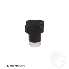 Kunststof ster knop &Oslash;40 h=42,5 | M10 - zwart