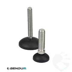 Leveling foot with plastic baseplate & fully threaded spindle - &Oslash;60